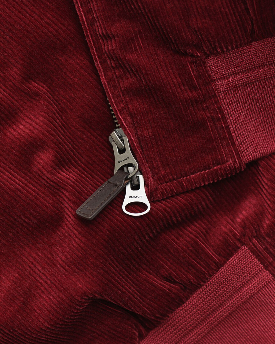 giacca harrington in velluto a coste - rosso arricciato