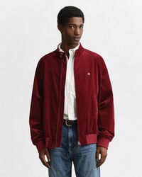 giacca harrington in velluto a coste - rosso arricciato
