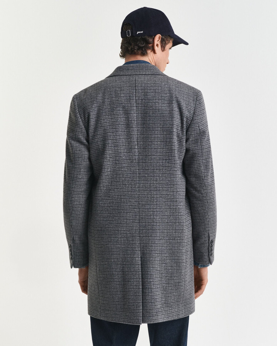 cappotto in lana bicolore - nero