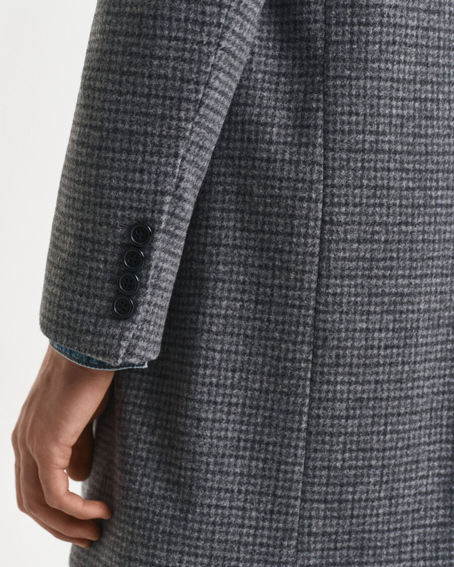 cappotto in lana bicolore - nero