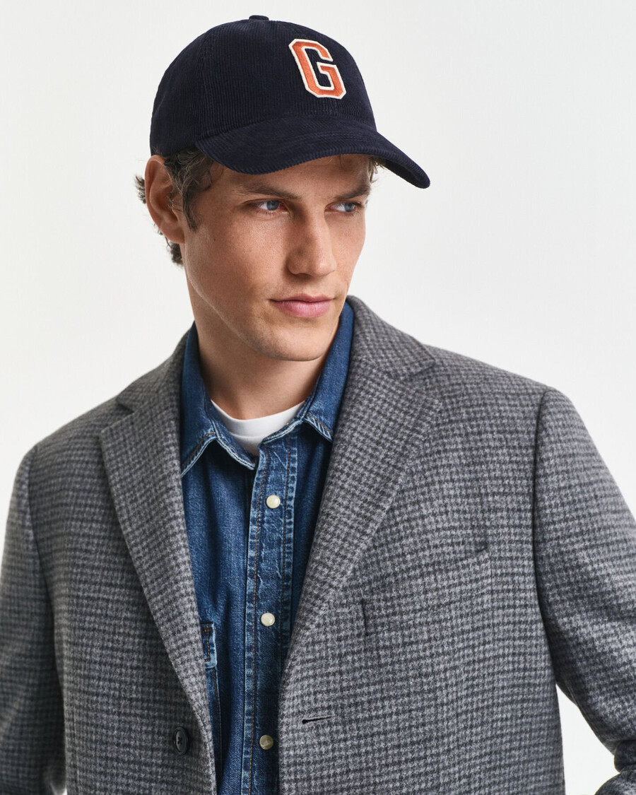 cappotto in lana bicolore - nero