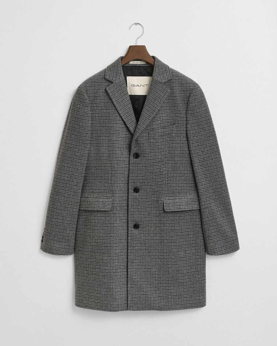 cappotto in lana bicolore - nero