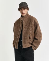 giacca harrington in lana - cachi caldo