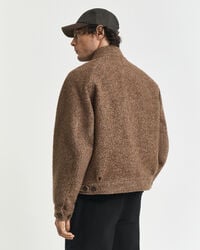 giacca harrington in lana - cachi caldo