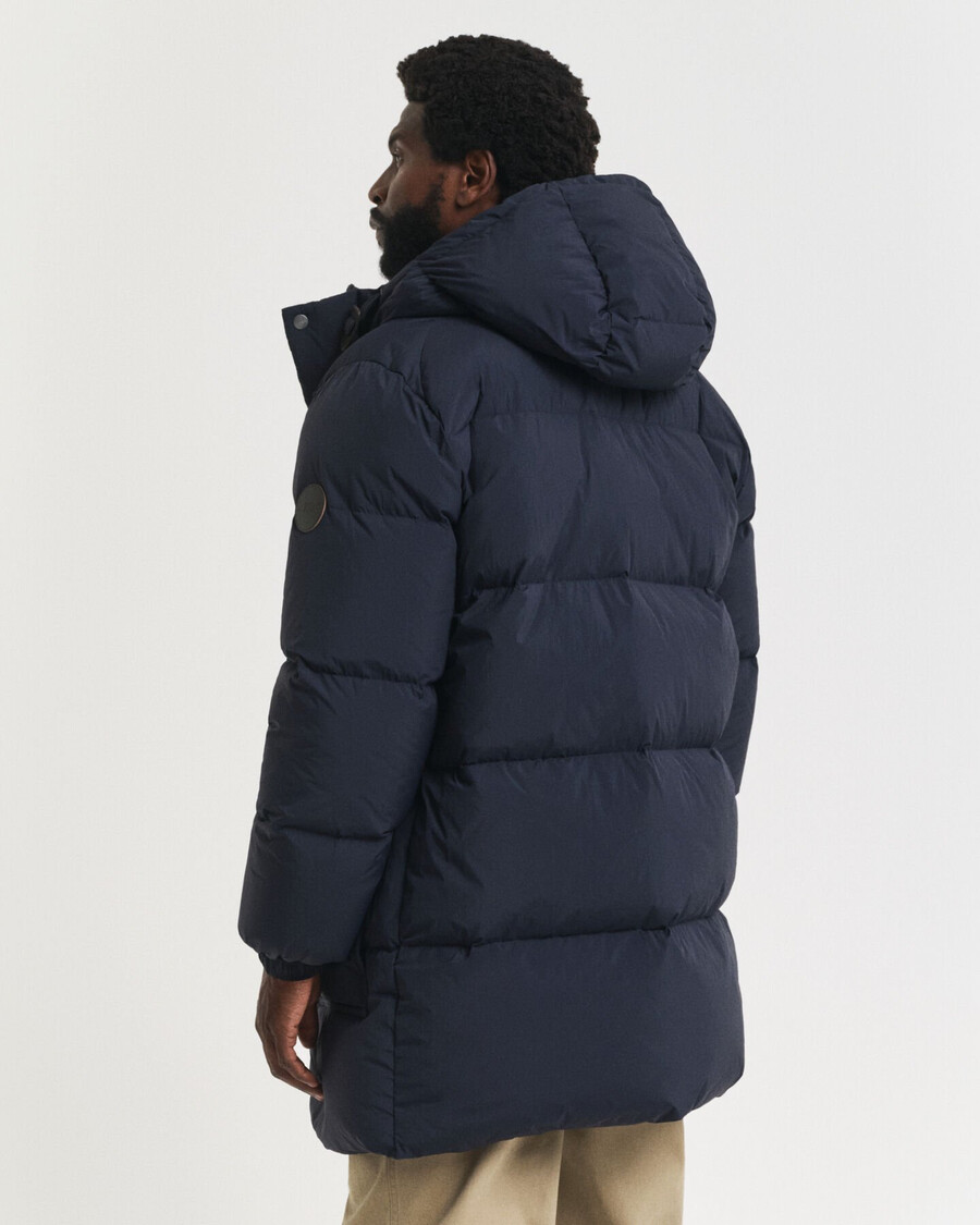 parka imbottito in piuma - blu sera