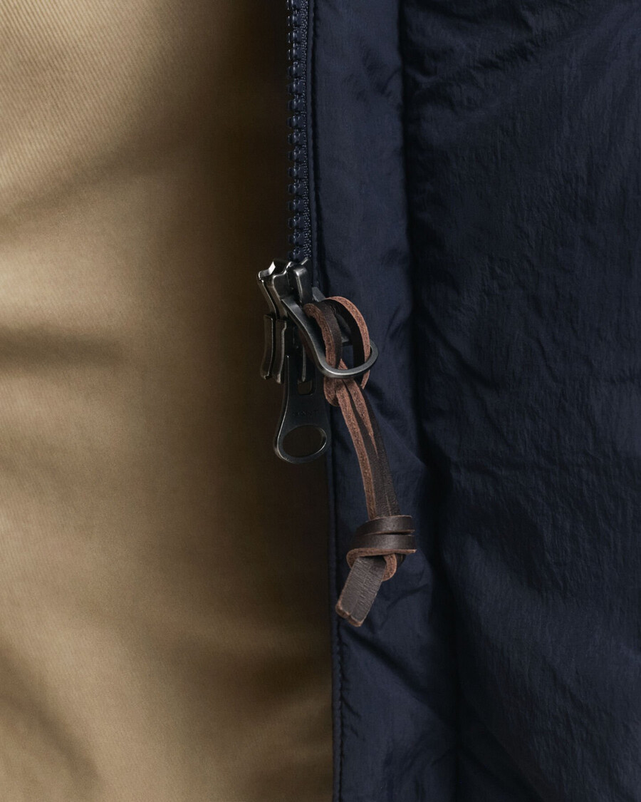 parka imbottito in piuma - blu sera