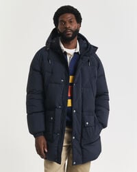 parka imbottito in piuma - blu sera