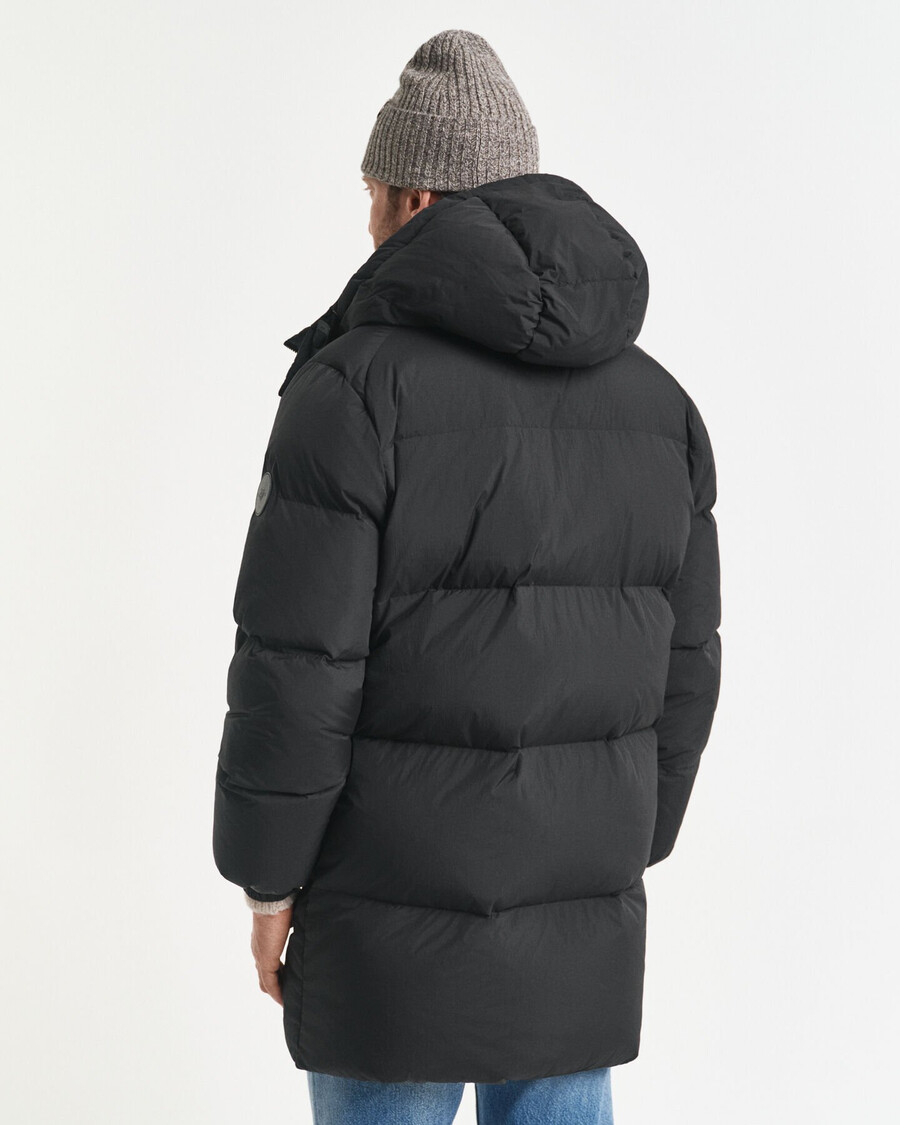 parka imbottito in piuma - nero