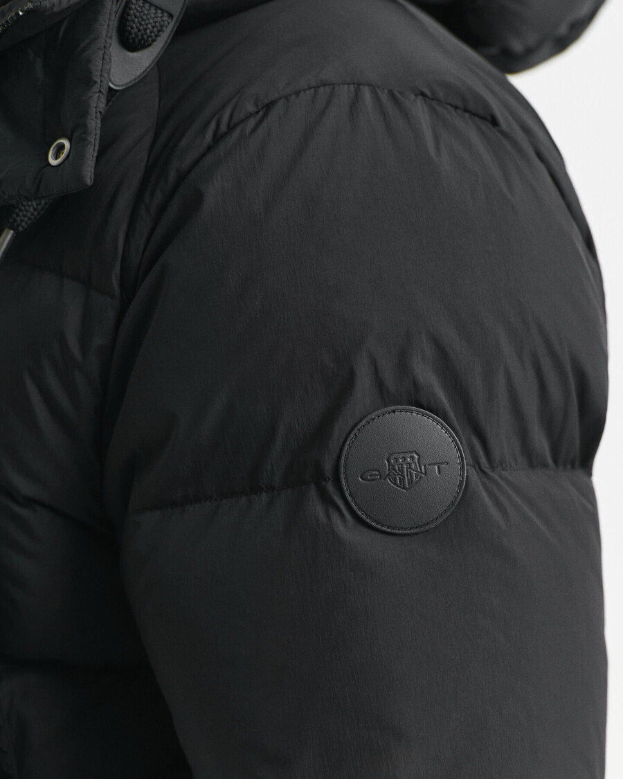 parka imbottito in piuma - nero
