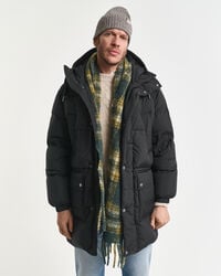 parka imbottito in piuma - nero