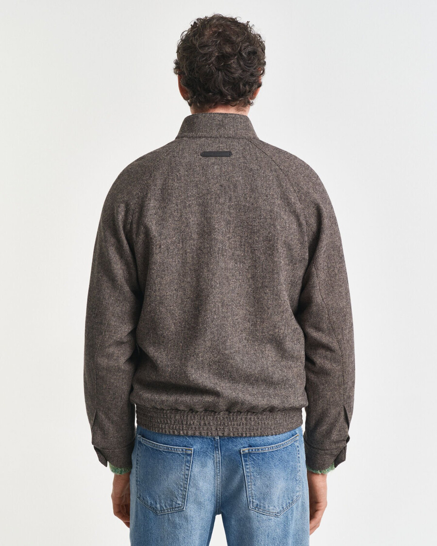 giacca harrington in misto lana - cachi caldo
