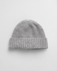 berretto in lana shield - grigio melange