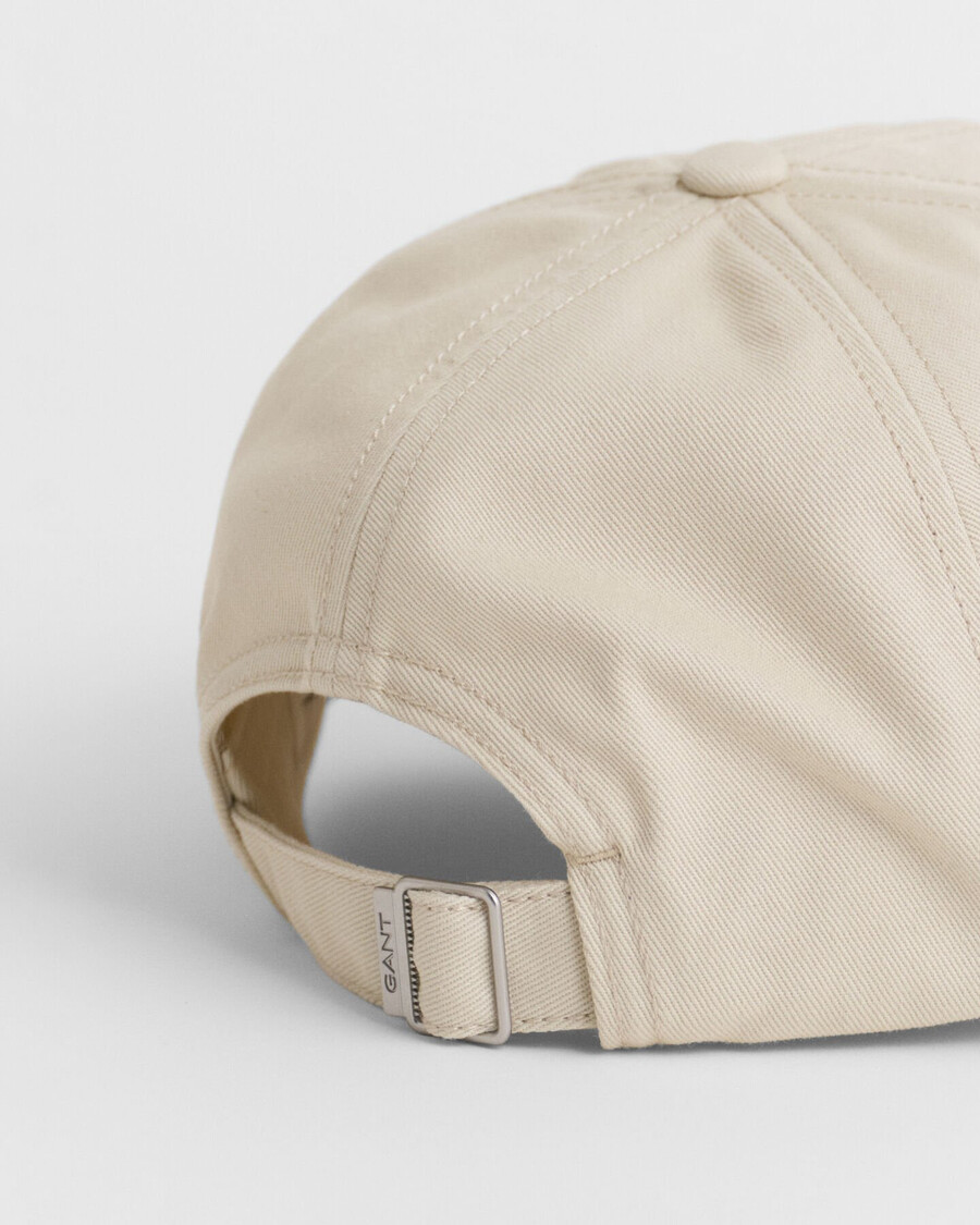 berretto in twill di cotone shield - putty