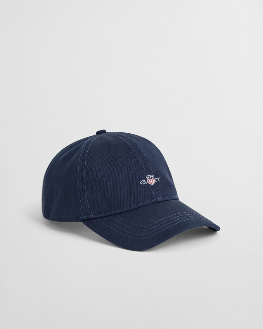 cappellino in twill di cotone shield - blu marino