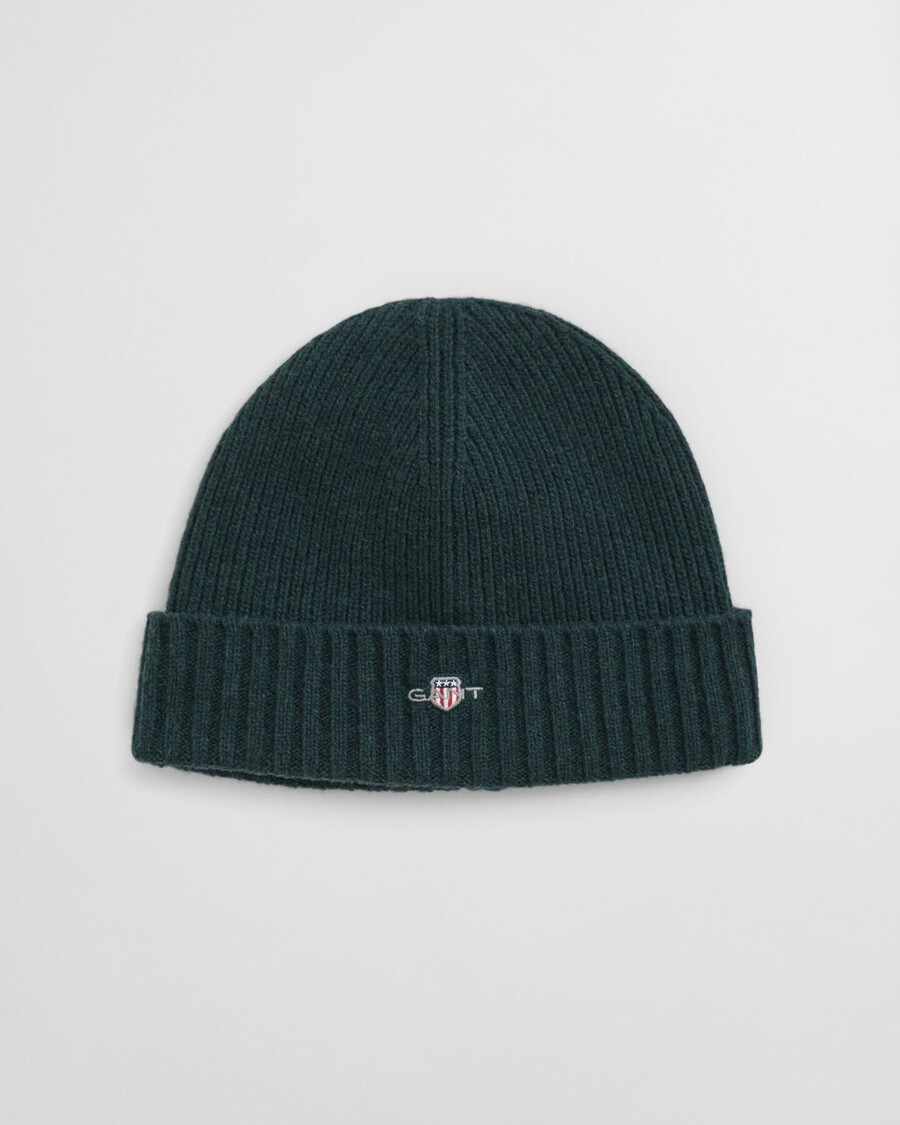berretto in lana shield - verde tartan