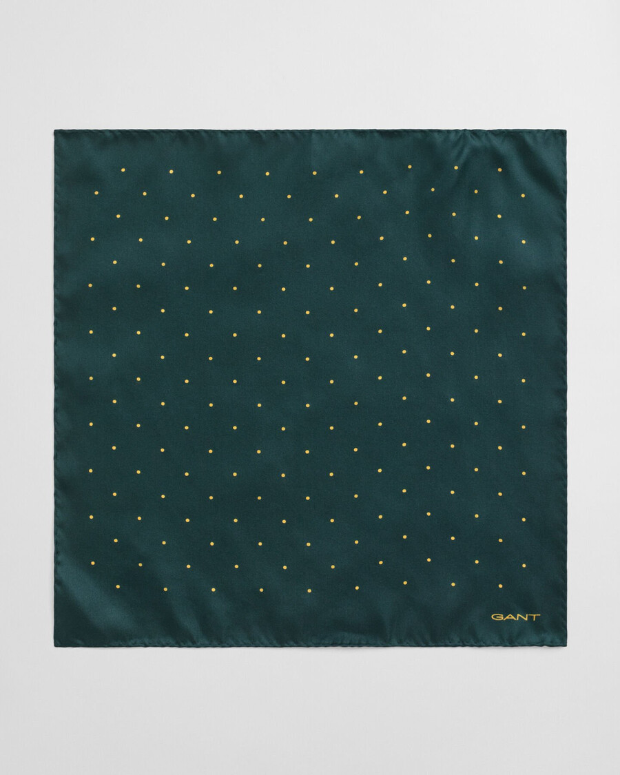 fazzoletto da taschino con stampa a pois - verde tartan