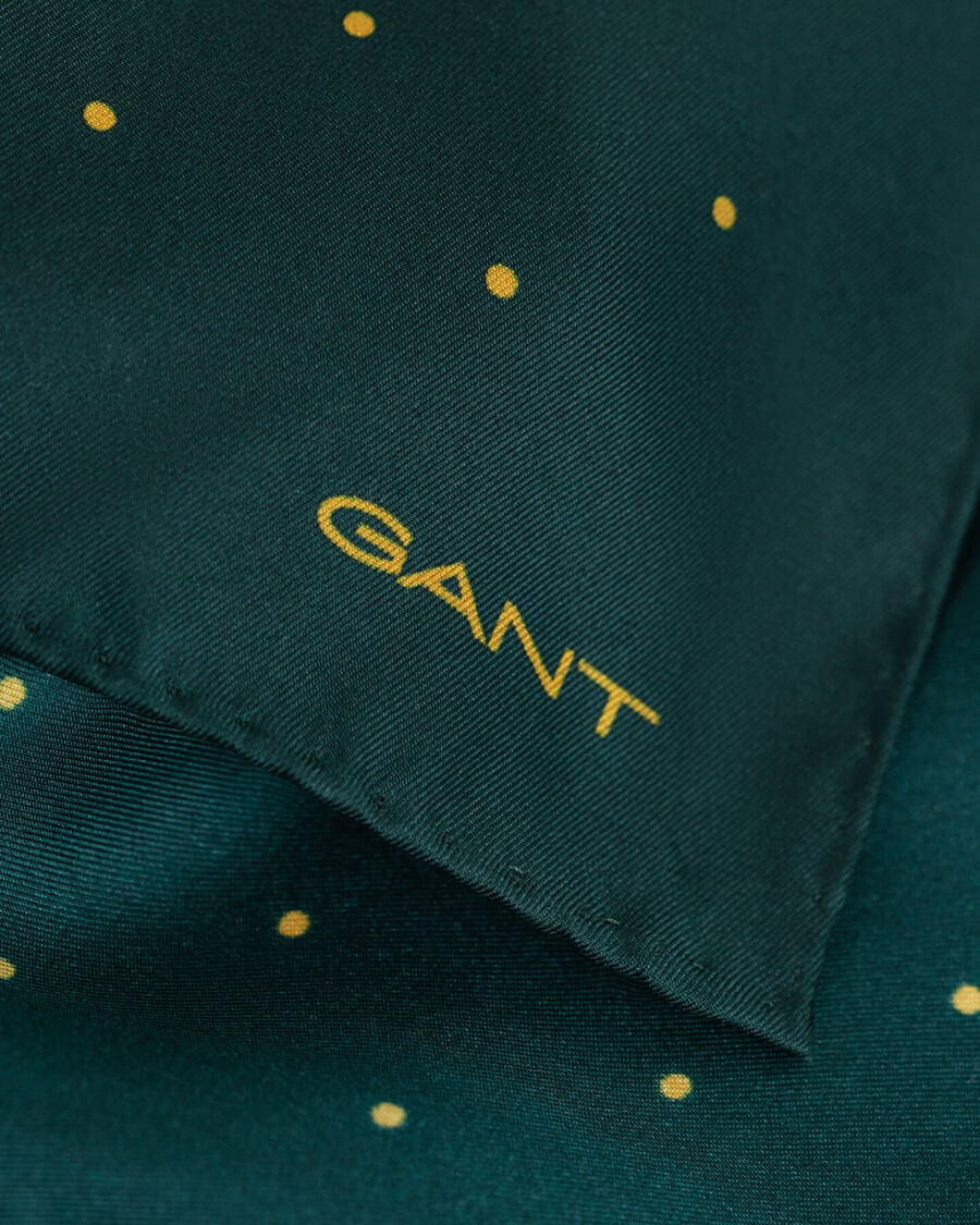 fazzoletto da taschino con stampa a pois - verde tartan
