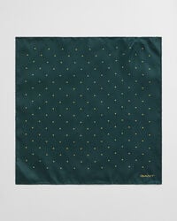 fazzoletto da taschino con stampa a pois - verde tartan