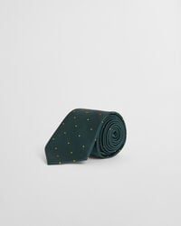 cravatta in seta a pois - tartan verde