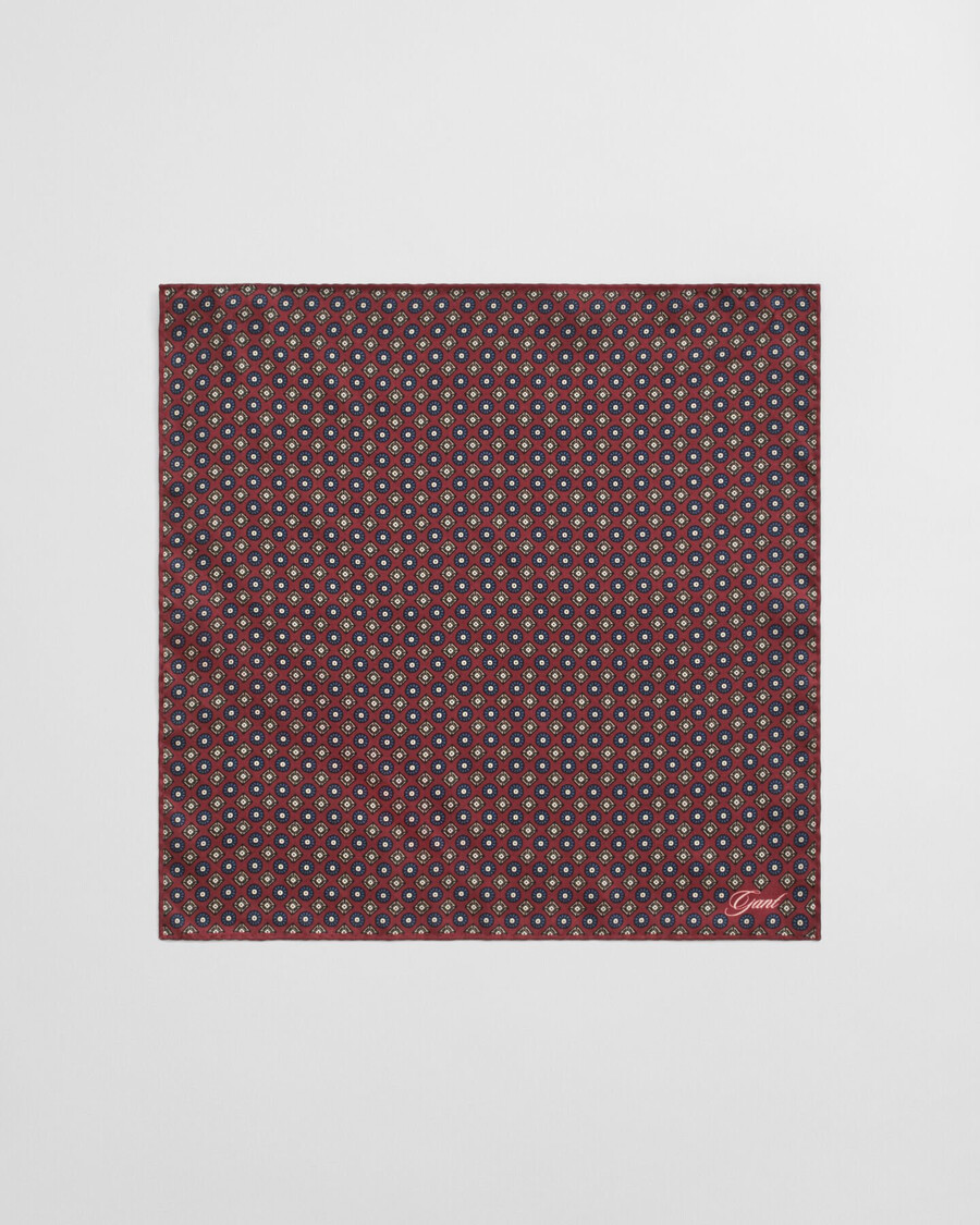 fazzoletto da taschino con stampa foulard - rosso arricciato