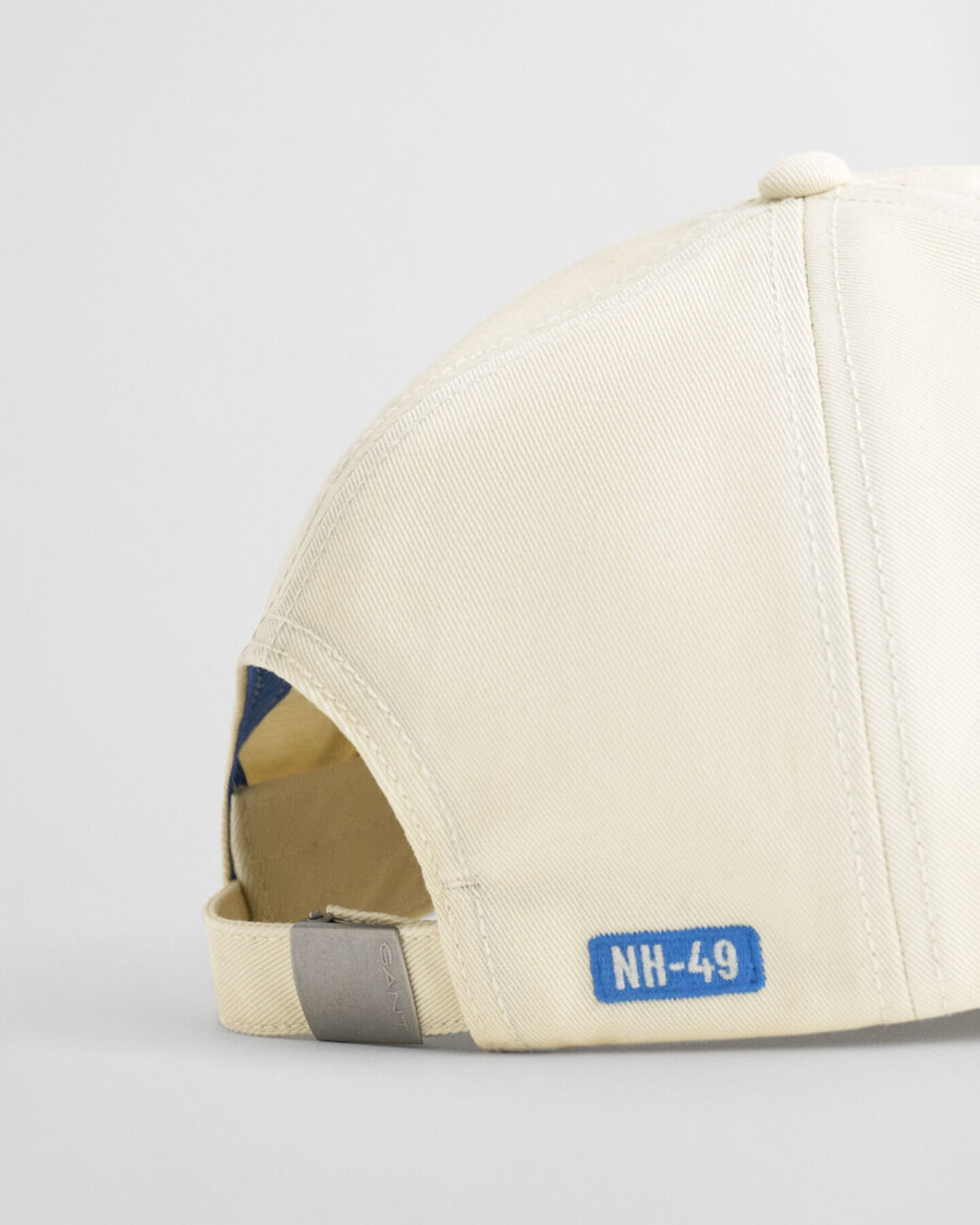 cappellino in twill di cotone grafico - crema