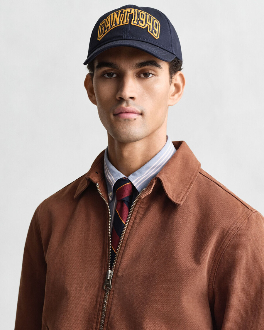 cappellino in twill di cotone grafico - blu sera