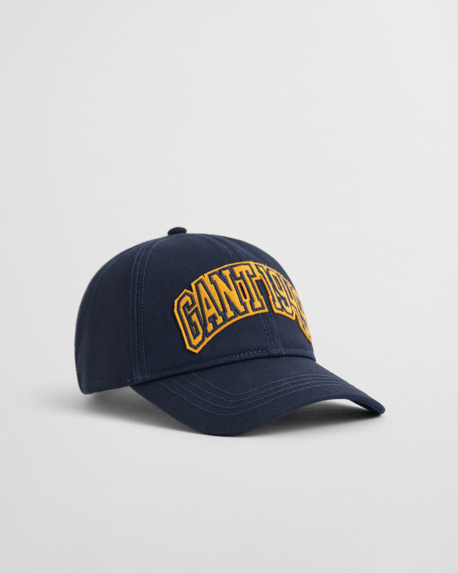 cappellino in twill di cotone grafico - blu sera