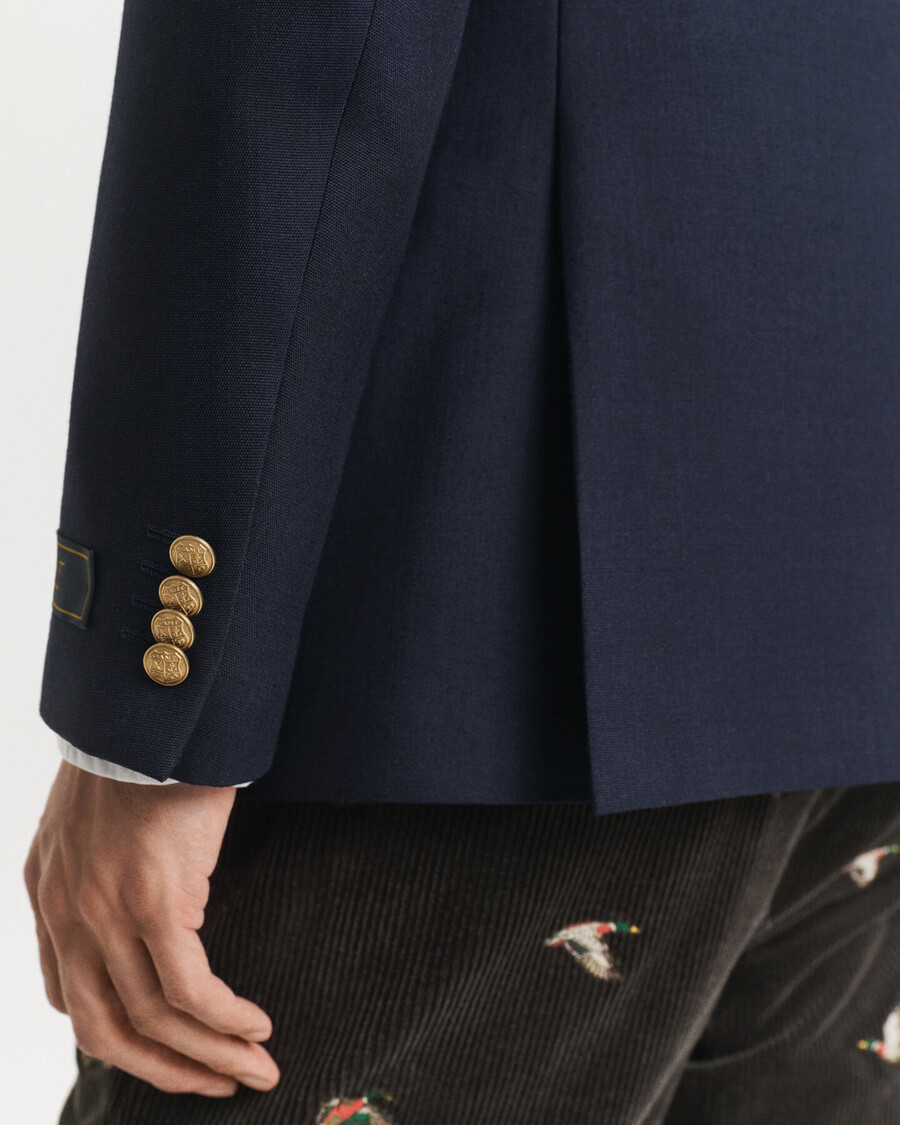 slim fit club bazer - blu sera