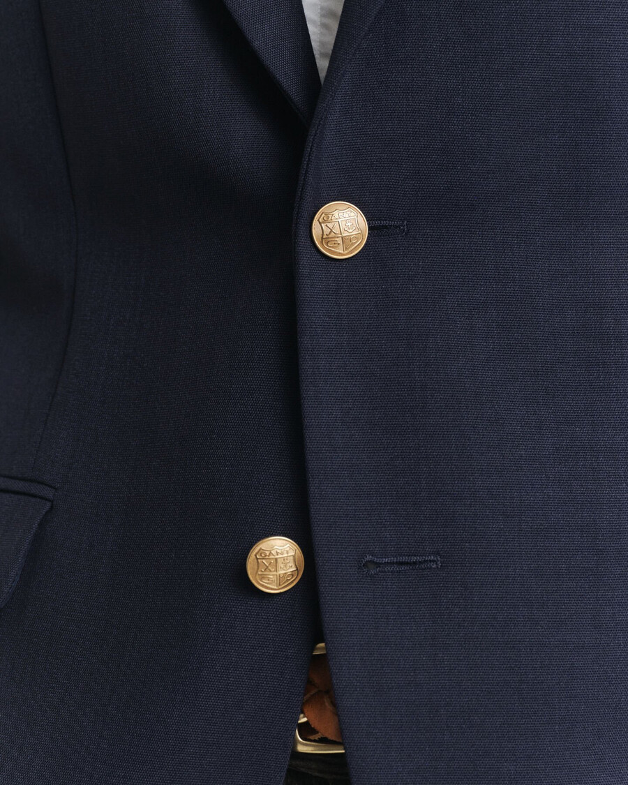 slim fit club bazer - blu sera