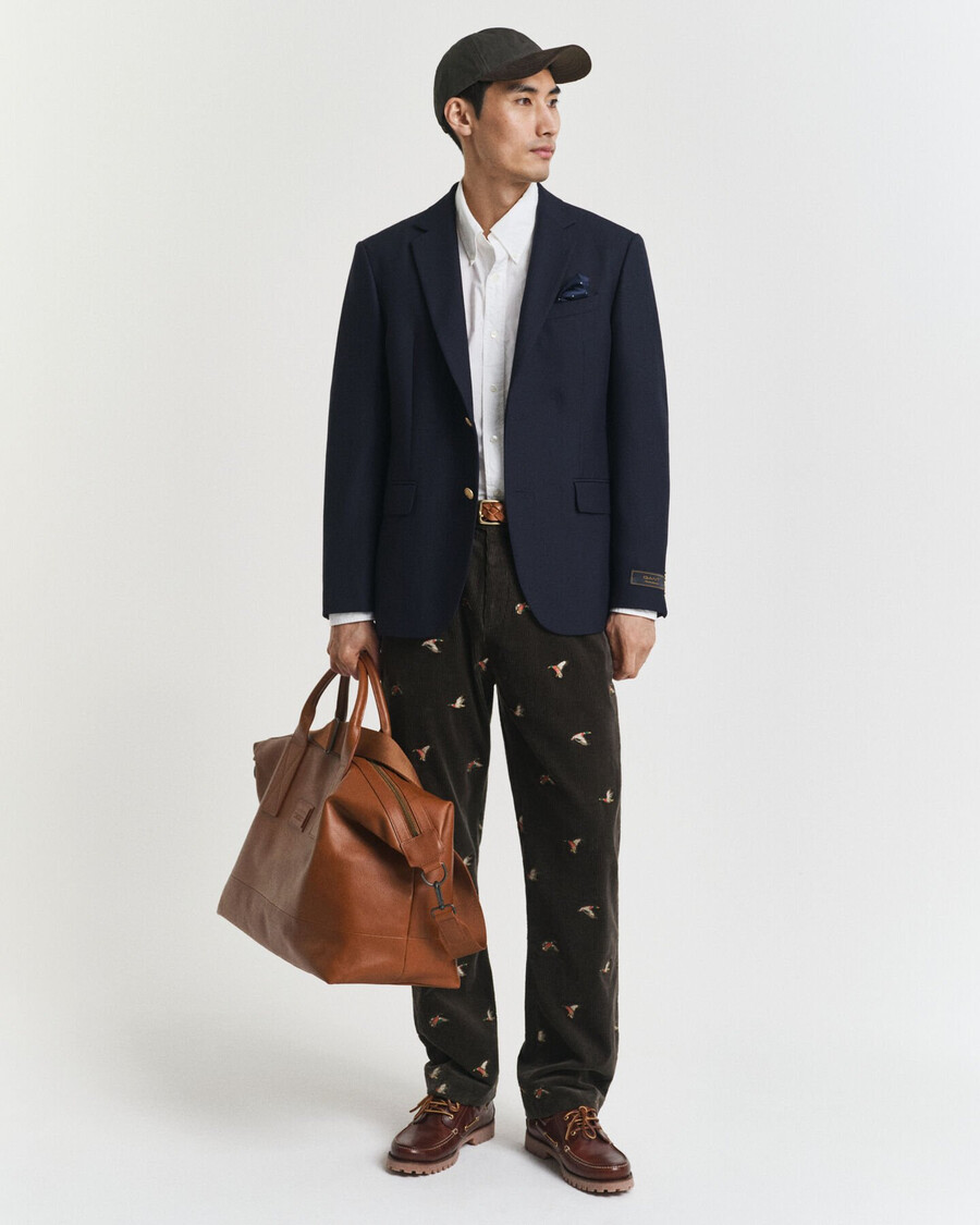 slim fit club bazer - blu sera