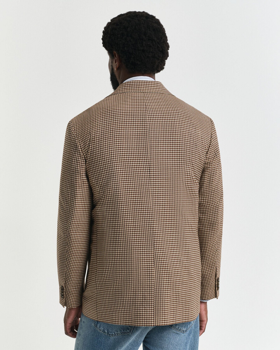 blazer a quadri gingham dalla vestibilità rilassata - marrone cioccolato
