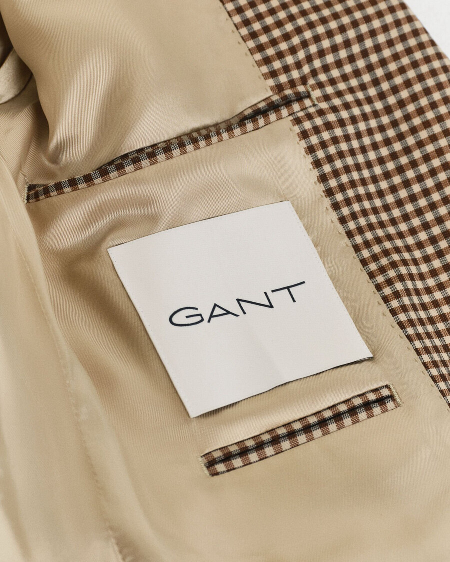 blazer a quadri gingham dalla vestibilità rilassata - marrone cioccolato