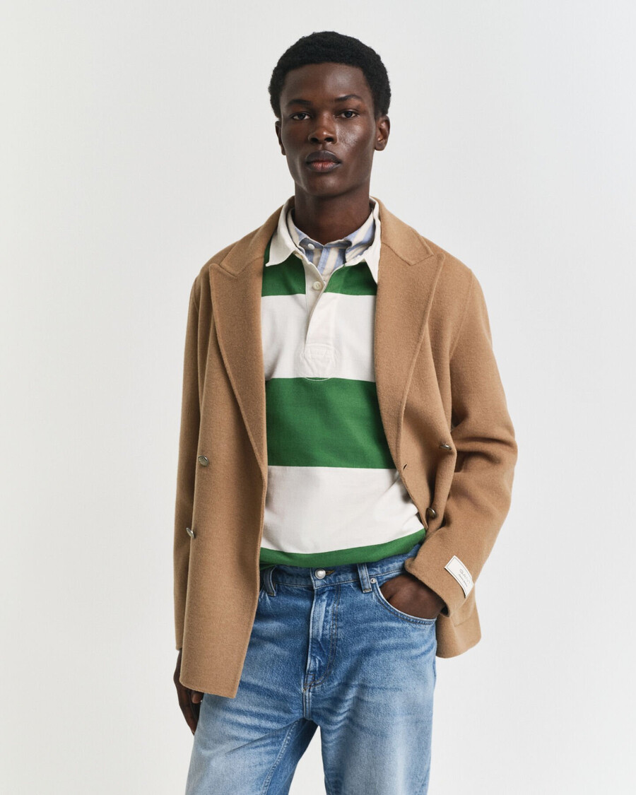 blazer club cucito a mano - cachi caldo