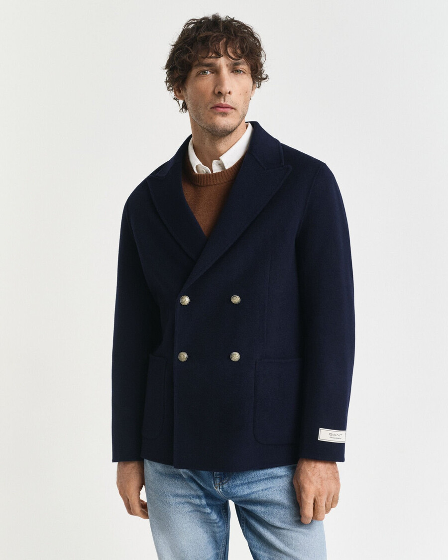 blazer club cucito a mano - blu sera