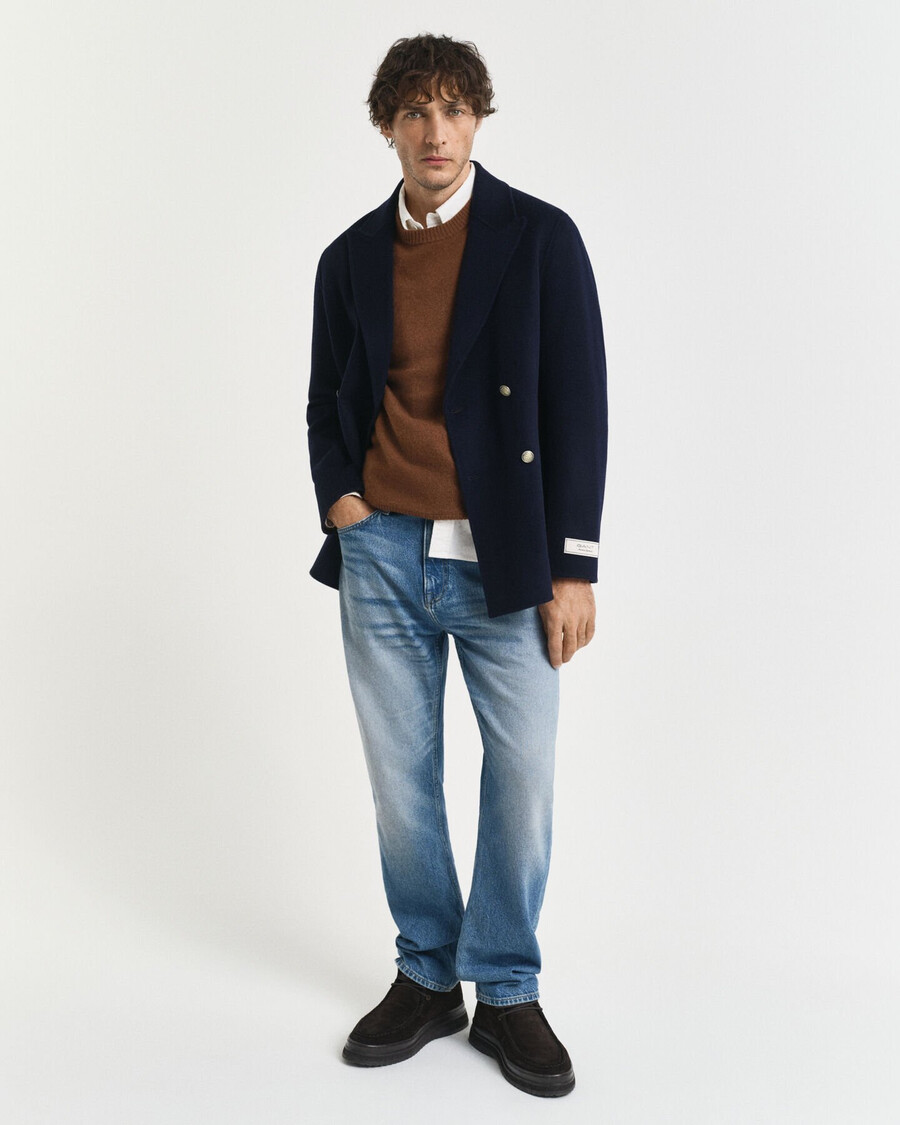 blazer club cucito a mano - blu sera