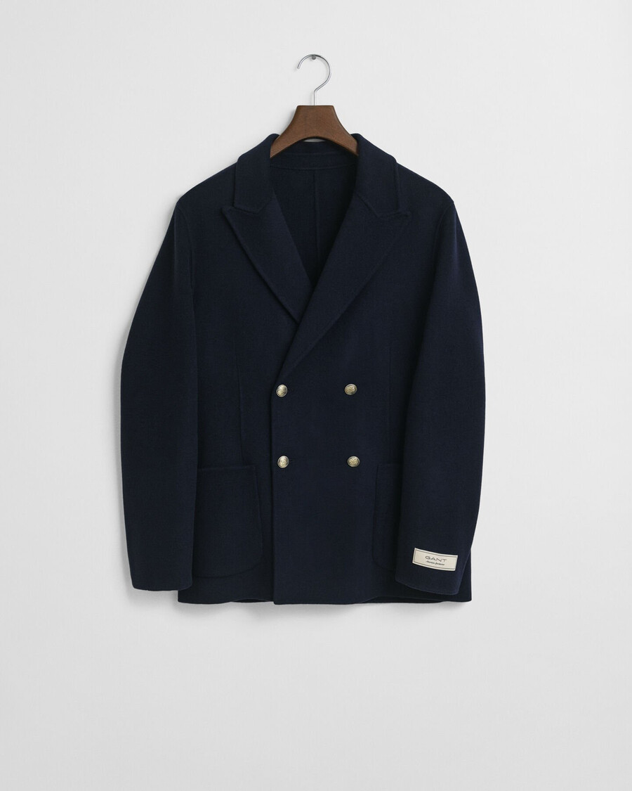 blazer club cucito a mano - blu sera