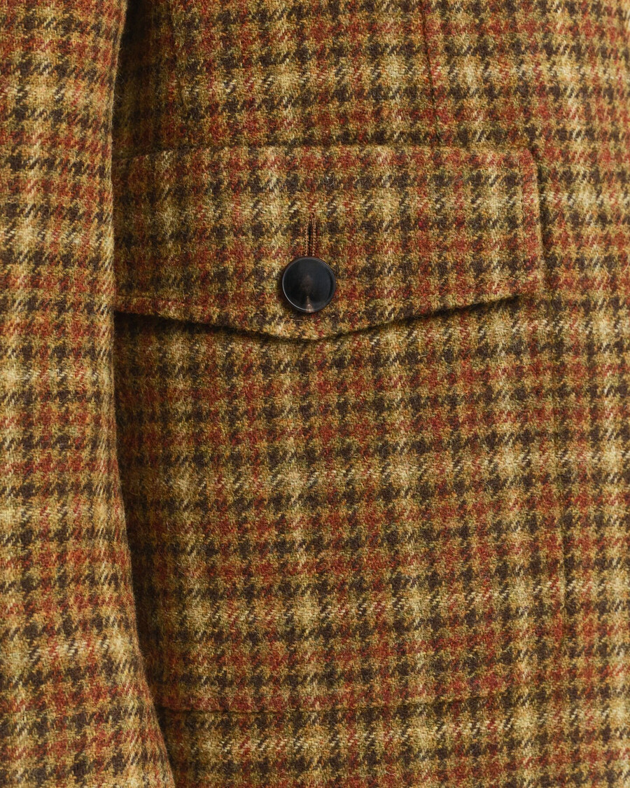 blazer in tweed a quadri dal taglio rilassato - burro darachidi