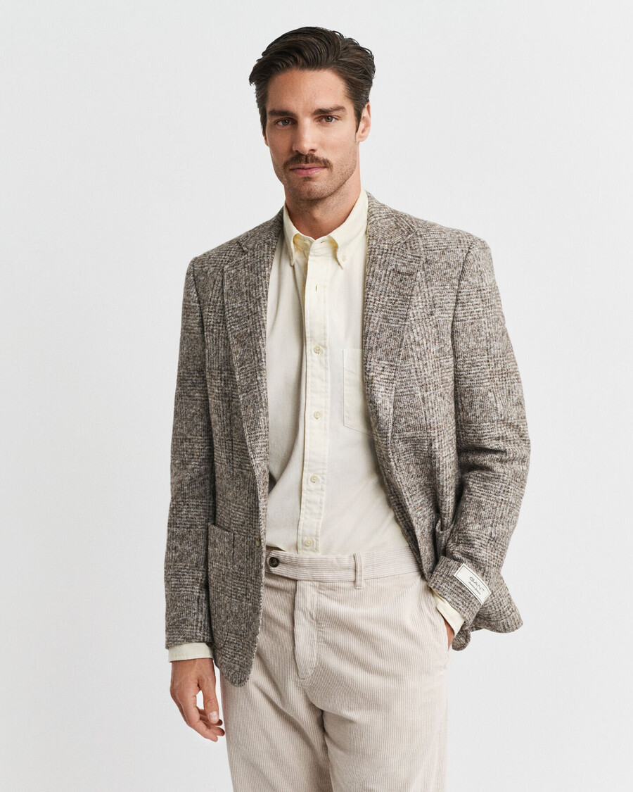 blazer in maglia a quadri - seed melange