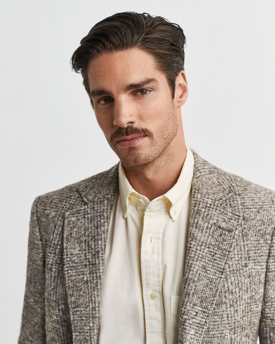blazer in maglia a quadri - seed melange