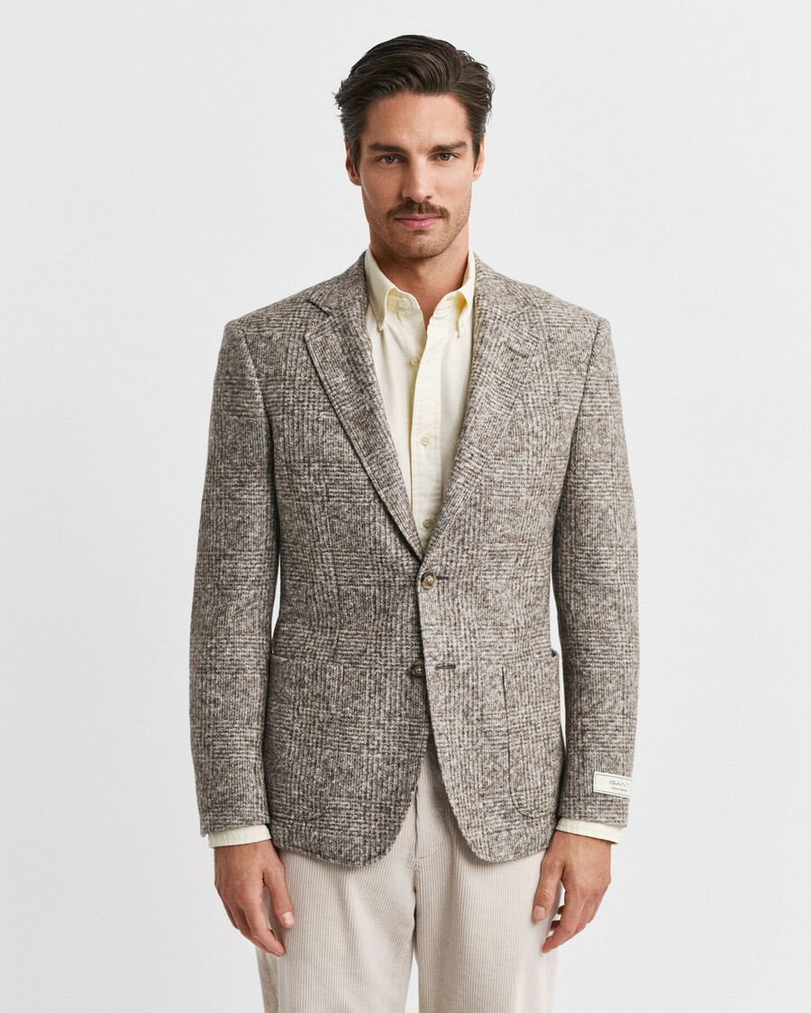 blazer in maglia a quadri - seed melange