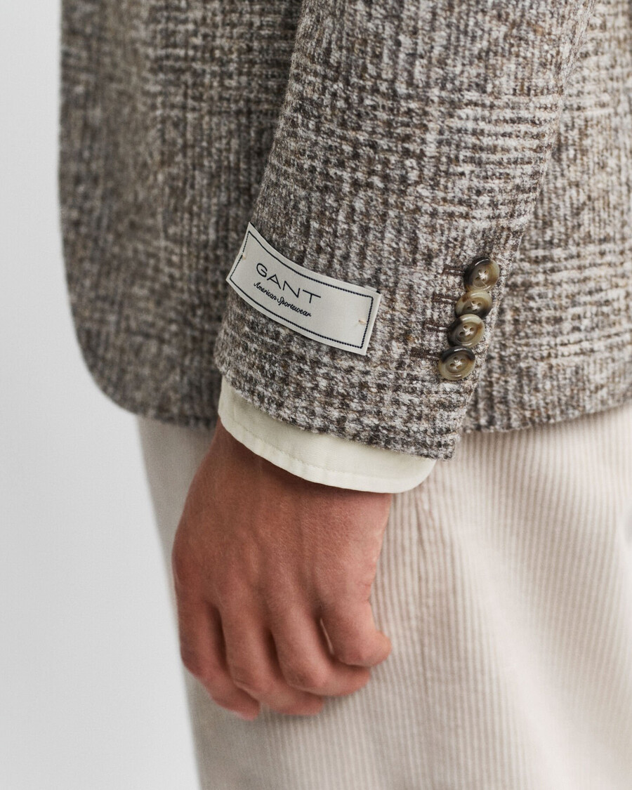 blazer in maglia a quadri - seed melange