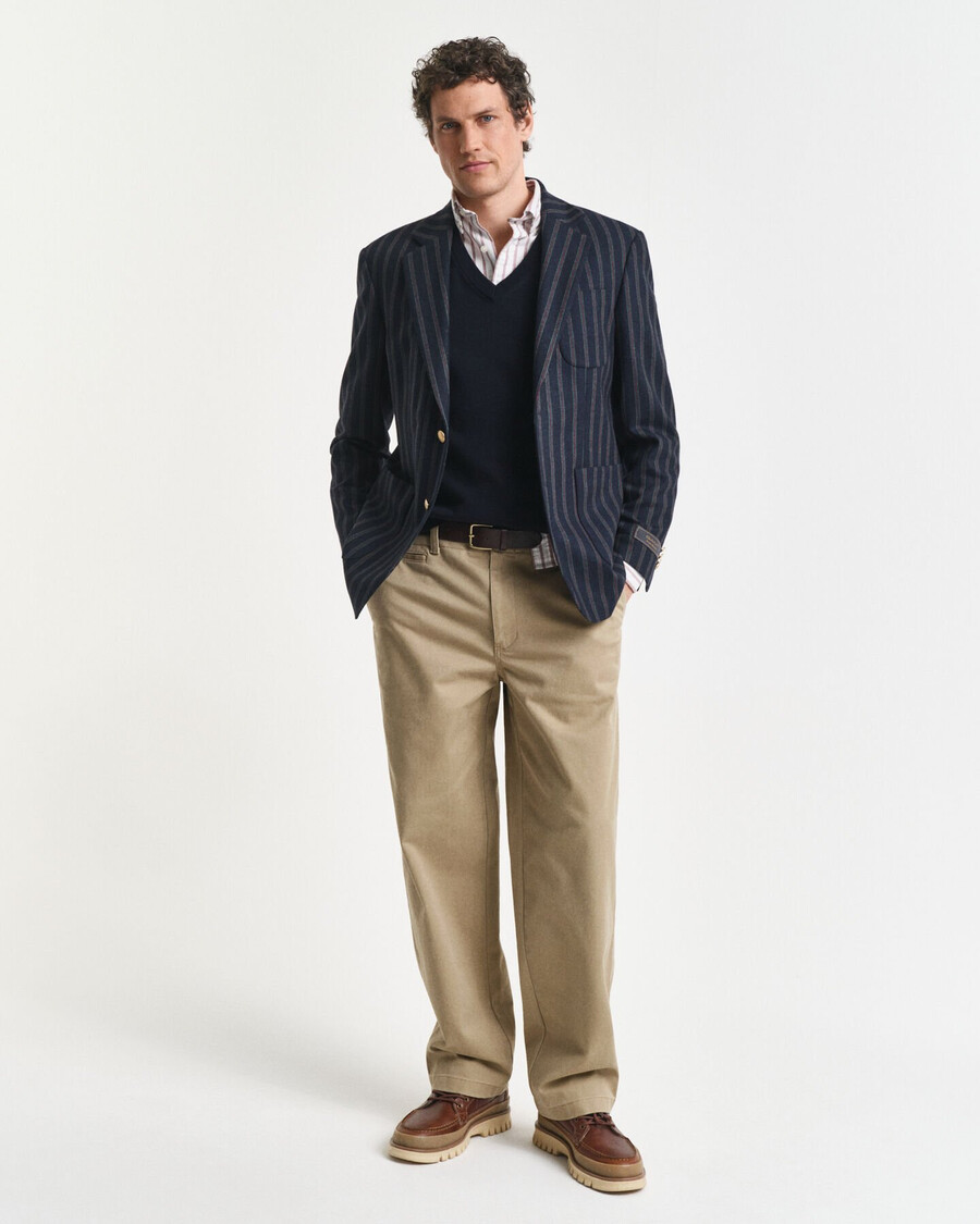gilet classico in cotone - blu sera