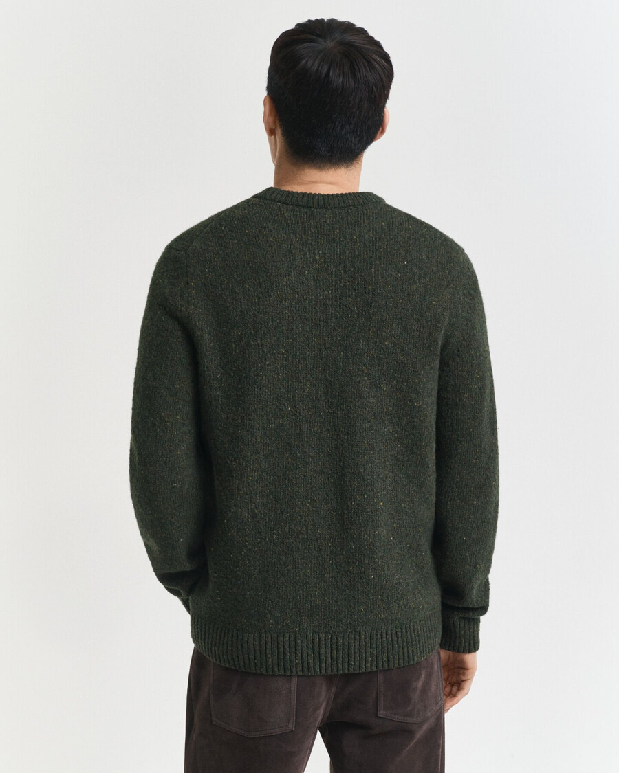 maglione girocollo in misto lana nepps - verde campagna