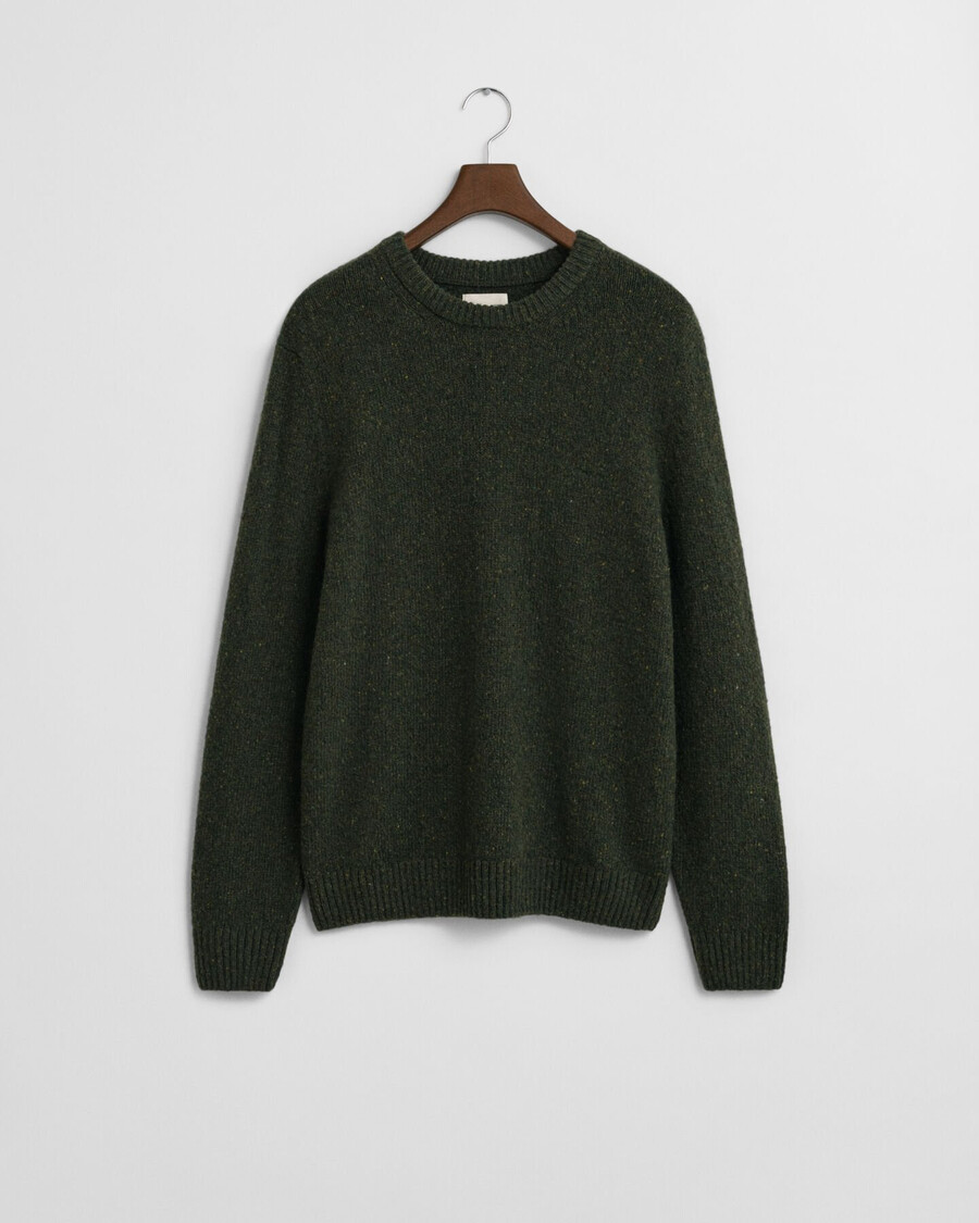 maglione girocollo in misto lana nepps - verde campagna