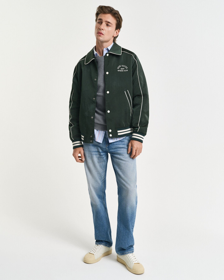 maglione girocollo in piqué di cotone - grigio scuro melange