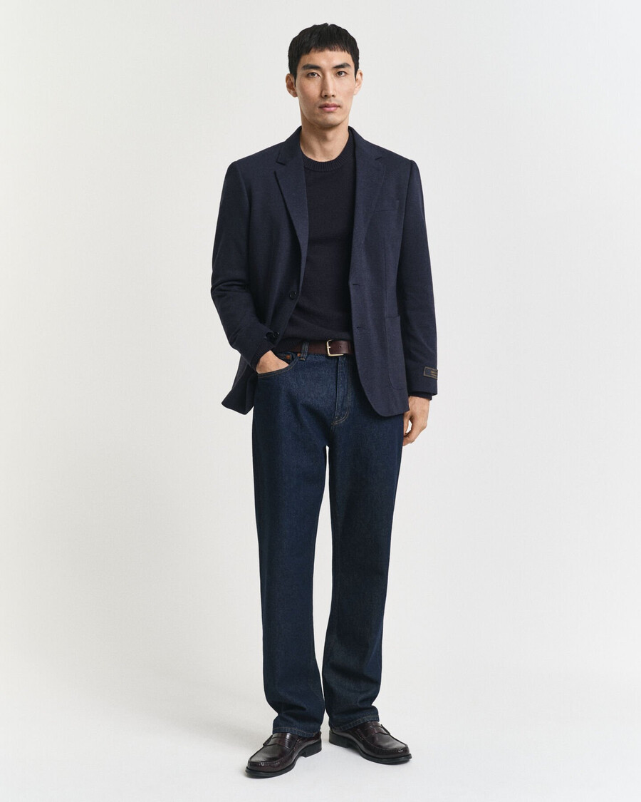 maglione girocollo in cashmere - blu sera