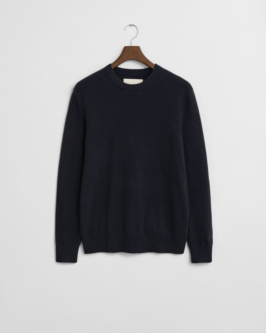 maglione girocollo in cashmere - blu sera