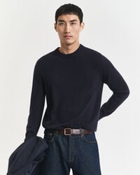 maglione girocollo in cashmere - blu sera
