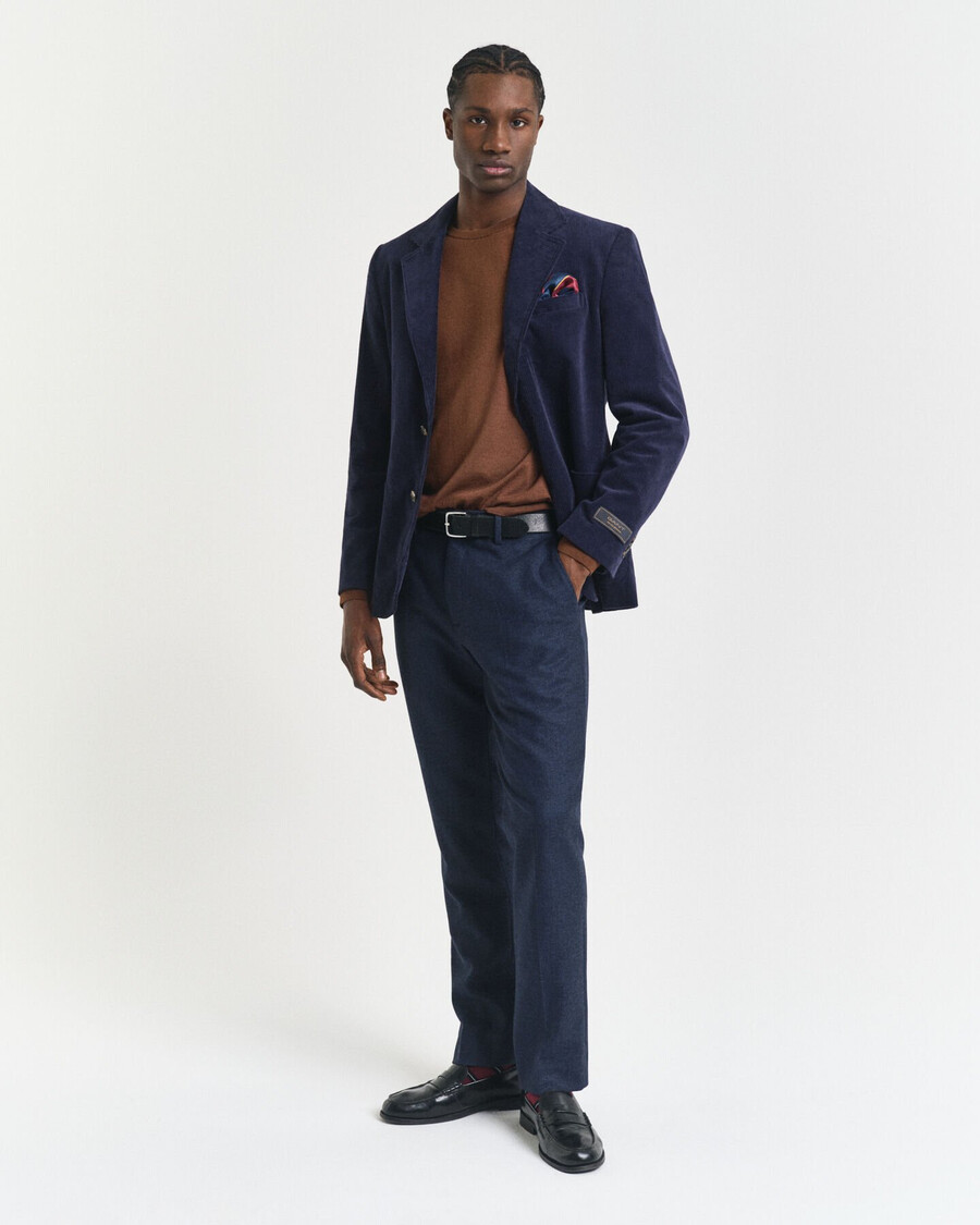 maglione girocollo in lana merino - marrone mogano
