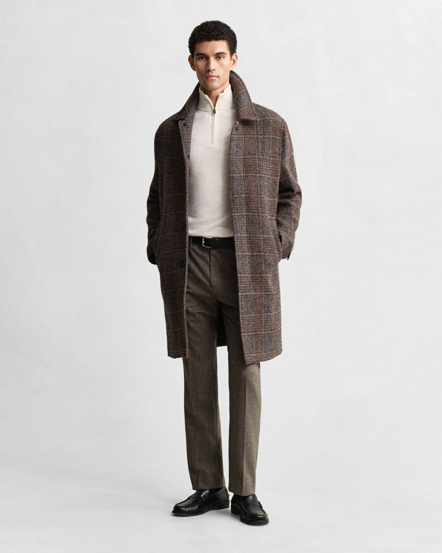 maglione con mezza zip in lana merino extra fine - seed melange